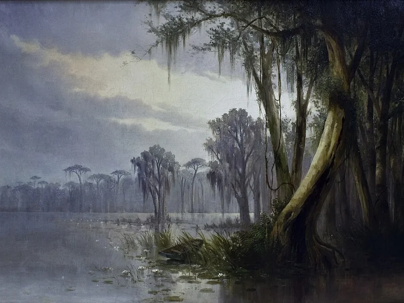 1827-Joseph Rusling Meeker - Dopo una tempesta - Lago Maurepas, 1888